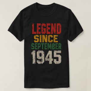 T-shirt Légende Depuis Septembre 1945 Tas D'Art Décroché
