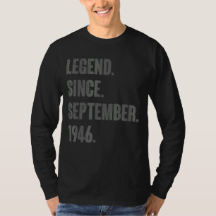 T-shirt Légende depuis septembre 1946 76 ans 76e anniversa