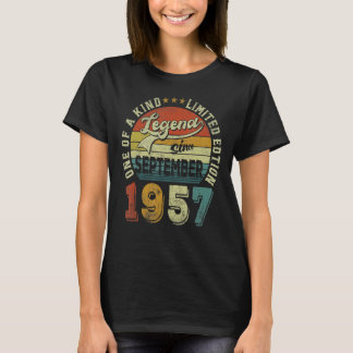 T-shirt Légende depuis septembre 1957 65 Ans 65e Birt