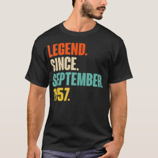 T-shirt Légende depuis septembre 1957 Vintage 1957 63ème B