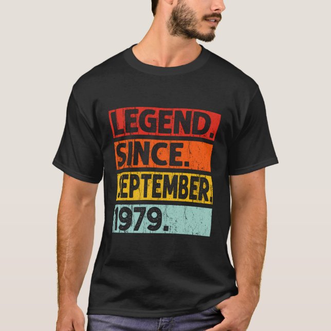 T-shirt Légende depuis septembre 1979 Anniversaire 1979 Ho (Devant)