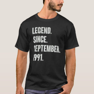 T-shirt Légende depuis septembre 1991 31 ans 31e oiseau