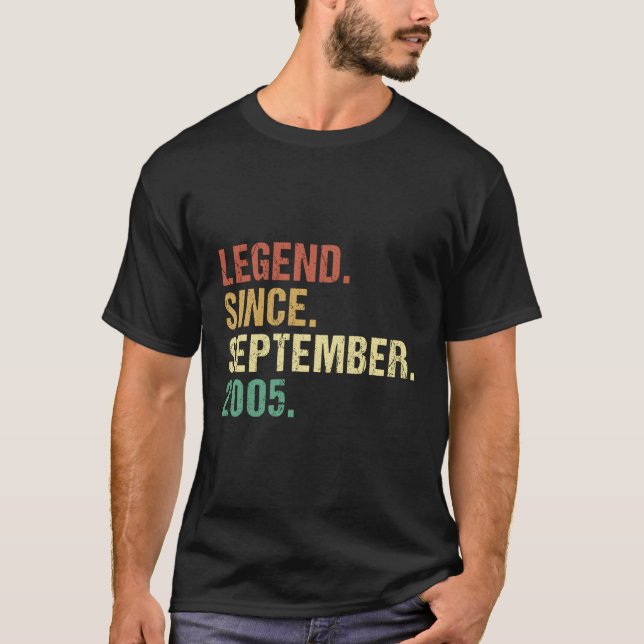 T-shirt Légende Depuis Septembre 2005 18E 18 (Devant)