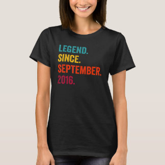 T-shirt Légende depuis septembre 2016 6ème anniversaire 6