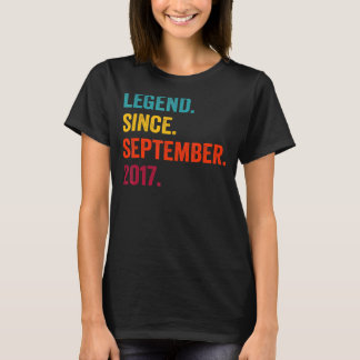 T-shirt Légende depuis septembre 2017 5e anniversaire 5 an