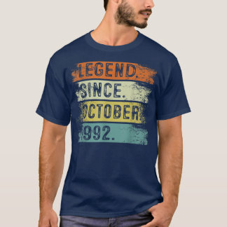 T-shirt Légende des cadeaux de 30 ans depuis octobre 1992 