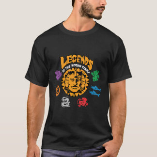 T-shirt Légende Des Symboles De L'Équipe Du Temple Caché