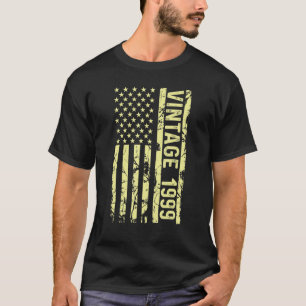 T-shirt Légende Drapeau US Vintage Depuis 1999 Pour Hommes