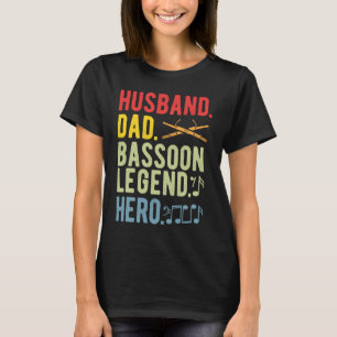 T-shirt Légende du basson Bassoniste Papa
