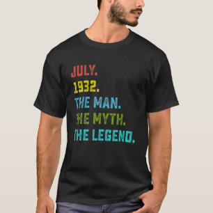 T-shirt Légende du mythe masculin juillet 1932 91e anniver