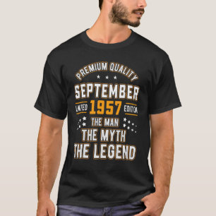 T-shirt Légende du mythe masculin septembre 1957 65e anniv