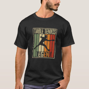 T-shirt Légende Du Tennis De Table. Devis du joueur de pi