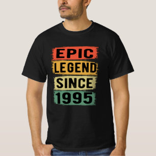 T-shirt Légende Épique Depuis 1995 Vintage Cadeau d'annive