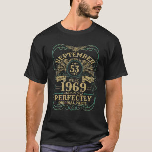 T-shirt Légende Septembre 1969 Vintage 53e anniversaire