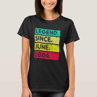 T-shirt Légende Vintage 18 Ans Depuis Juin 2004 18e B