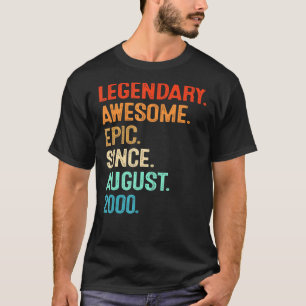 T-shirt Légende vintage Awesome Epic depuis août 2000 21e