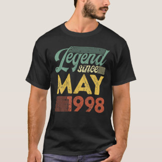 T-shirt Légende vintage depuis mai 1998 Anniversaire