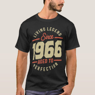 T-shirt Légende vivante depuis 1966 Anniversaire