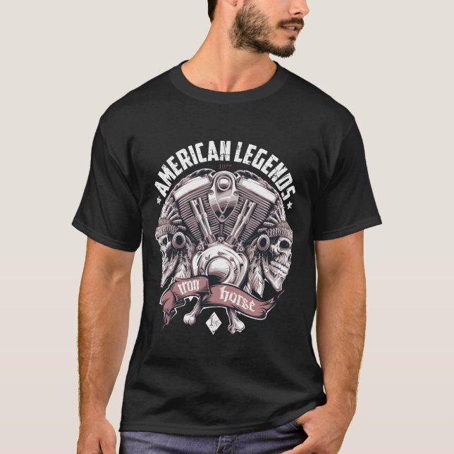 T-shirt Légendes américaines - Cheval de fer (Devant)