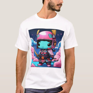 T-shirt Légendes de Neon : Chibi Ninja Deity à Koi Armor
