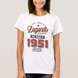 T-shirt Légendes De Qualité Les Véritables Sont Nés En 195
