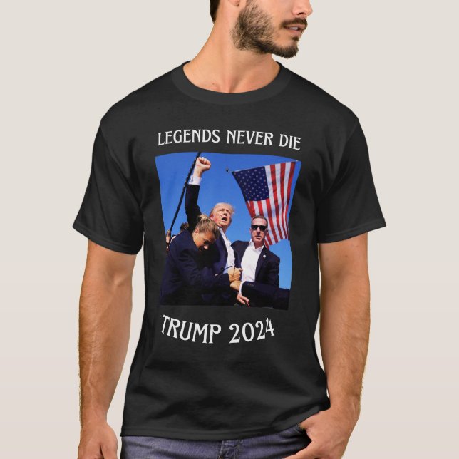 T-shirt légendes jamais mourir trump 2024 trump shot shirt (Devant)