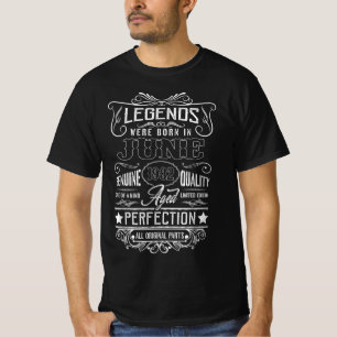 T-shirt Légendes Nées En Juin 1982 Toutes Les Pièces Or