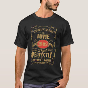 T-shirt Légendes Nées En Juin 1983 40 Ans 40e Ans