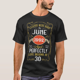 T-shirt Légendes Nées En Juin 1992 30e Anniversaire 30 Ans