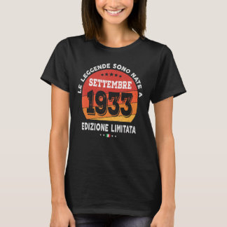 T-shirt Légendes Nées En Septembre 1933 89e Anniversaire 8