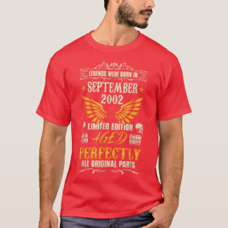 T-shirt Légendes sont nées en septembre 2002 - Rock Biker 