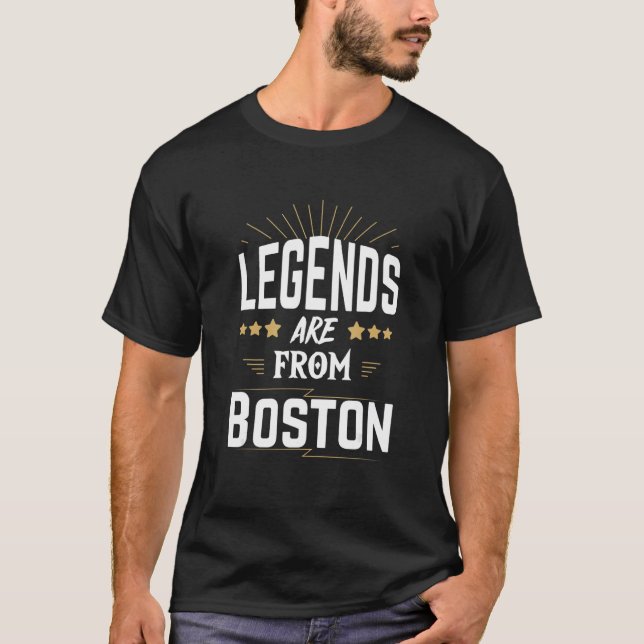 T-shirt Legends Are From Boston (Devant)