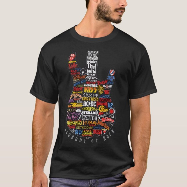 T-shirt Legends Of Rock girl (Devant)