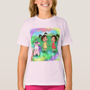 T-shirt léger de base avec une impression coloré