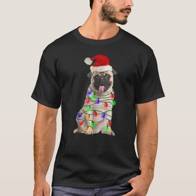 T-shirt léger de Noël Carlin Père Noël (Devant)