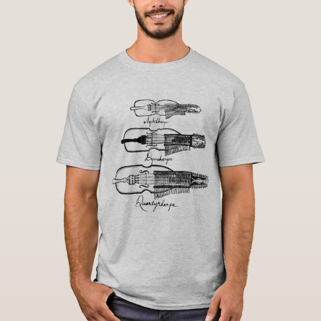 T-shirt léger de Nyckelharpa des hommes (Devant)