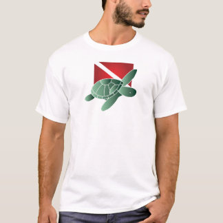 T-shirt léger pour drapeau de plongée tortue