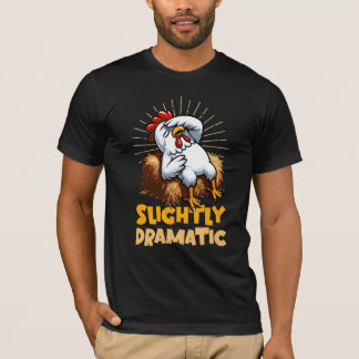 T-shirt Légèrement dramatique - Poulet sur balle de foin