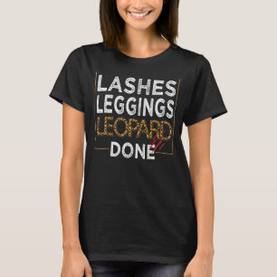 T-shirt Leggings Leopard Fait Filles Lashes Mascara Design