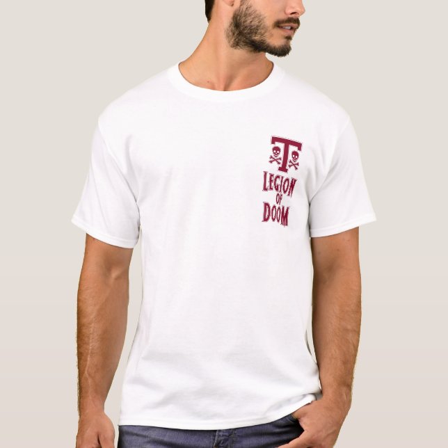 T-shirt Légion de blanc de sort malheureux (Devant)