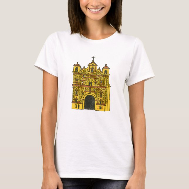 T-shirt L'église colorée du Guatemala (Devant)