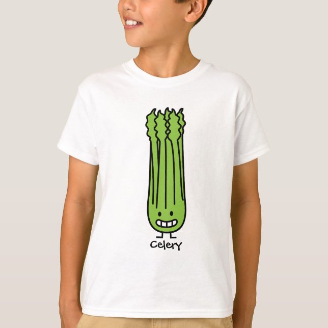 T-shirt Légume heureux de fibre de vert de groupe de tige (Devant)
