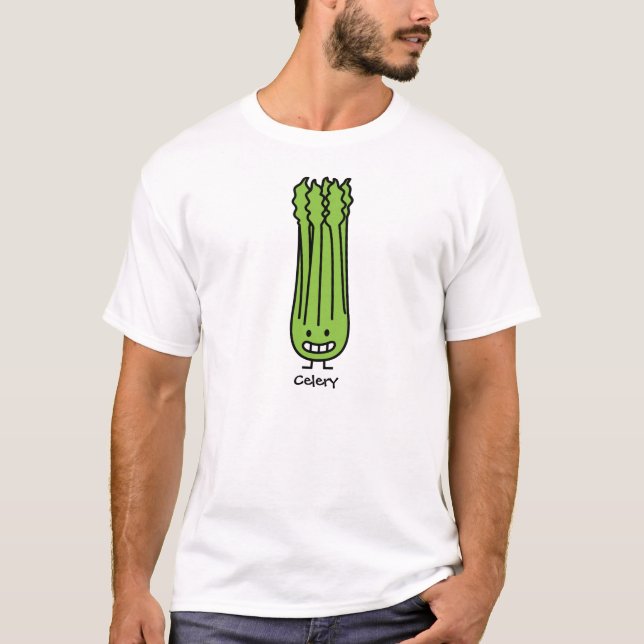 T-shirt Légume heureux de fibre de vert de groupe de tige (Devant)
