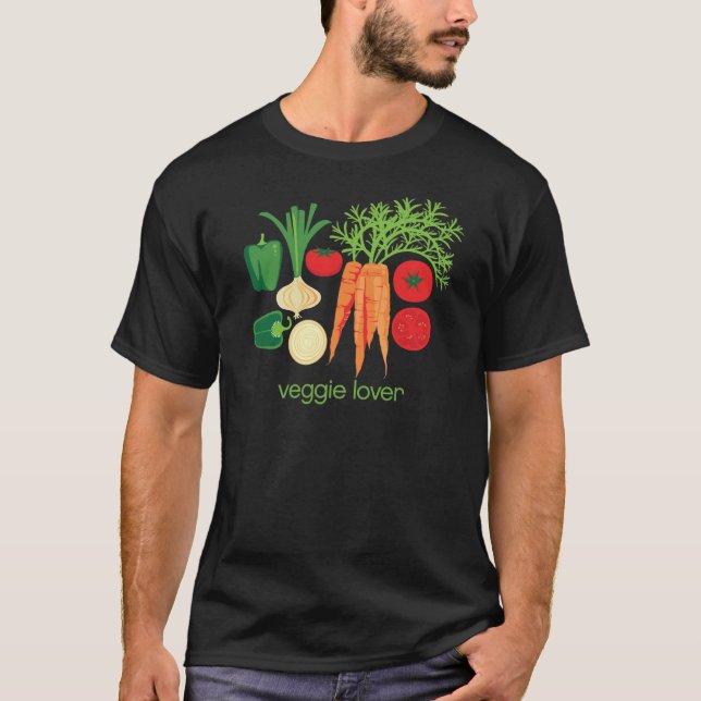 T-shirt Légumes frais mélangés d'amant végétarien (Devant)