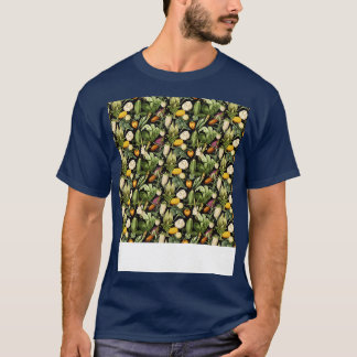 T-shirt Légumes Motif sans joint Veggie Leafy Green Sala