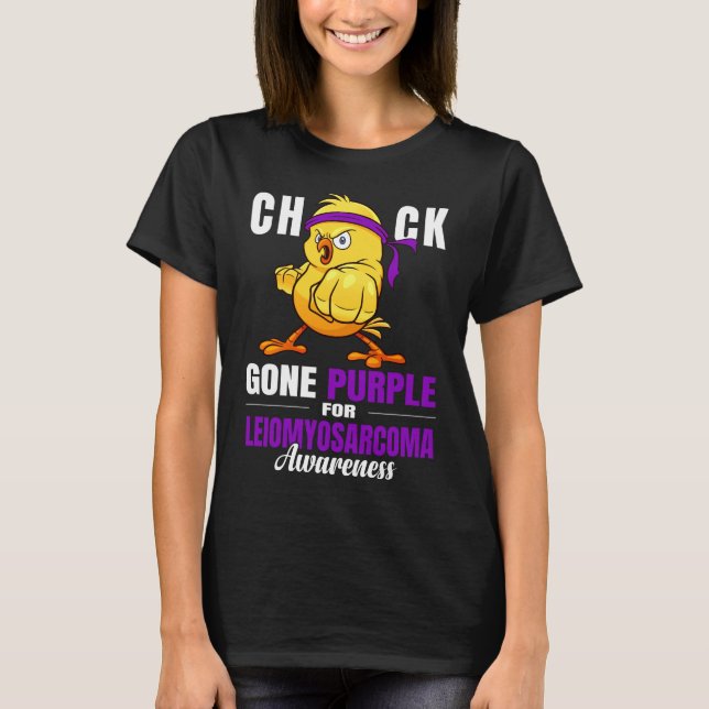 T-shirt leiomyosarcoma guerrier de poussins drôle (Devant)