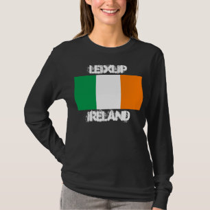 T-shirt Leixlip, Irlande avec drapeau irlandais