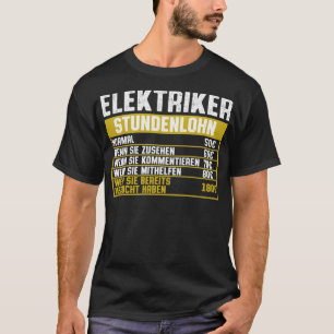 T-shirt L'électricien à l'heure salaire astronaute anniver