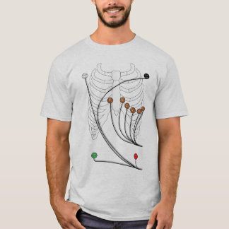 T-shirt L'électrocardiogramme ECG/ECG mène - le coeur sain