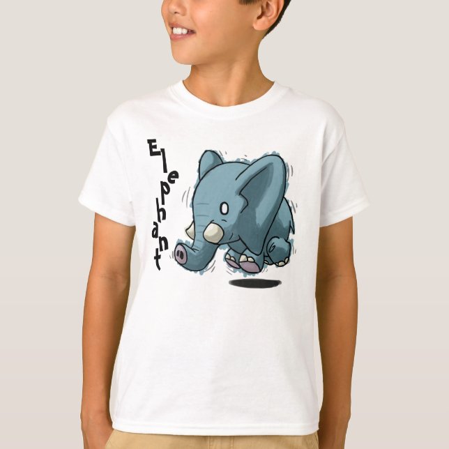 T-shirt L'éléphant badine la chemise (Devant)